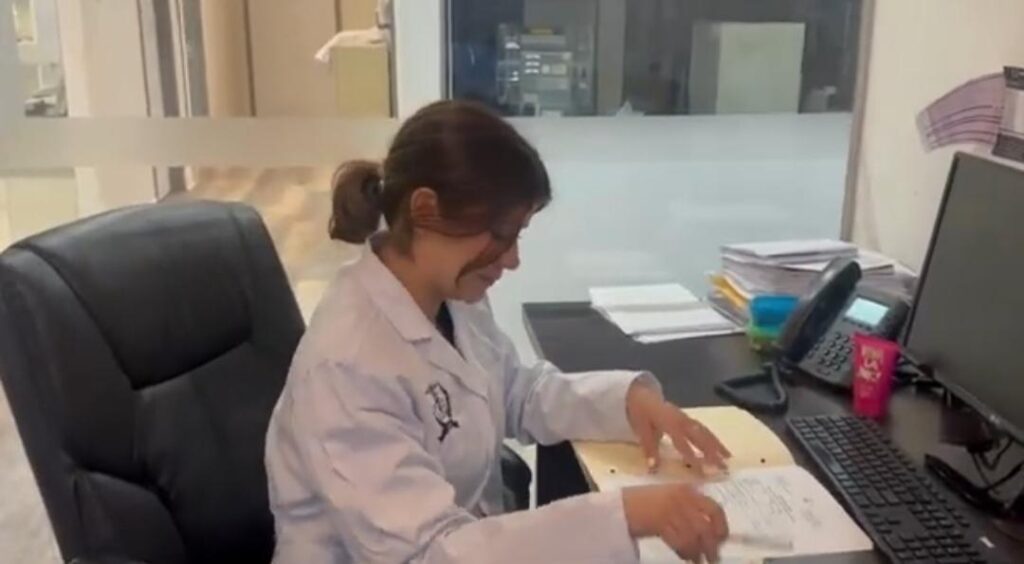 Parnian in her role at Eurofins after completing her quality assurance training